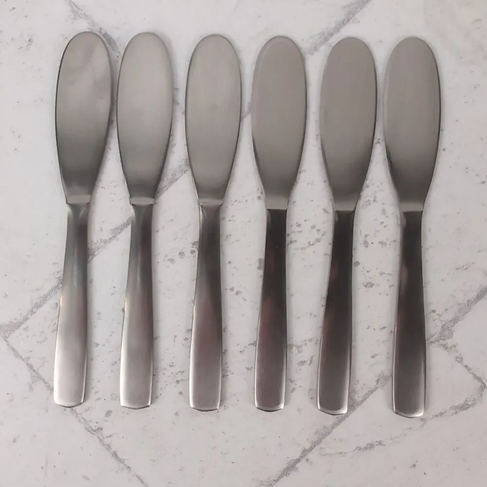 Hugo Pott 2716 Pott 16 Flat Handle Butter Spreader Stainless Rostfrei Set of 6